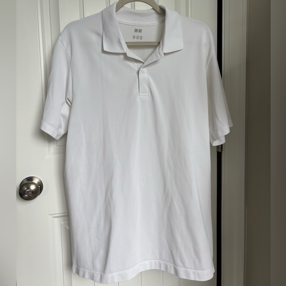 Uniqlo Men's Classic White Polo Shirt